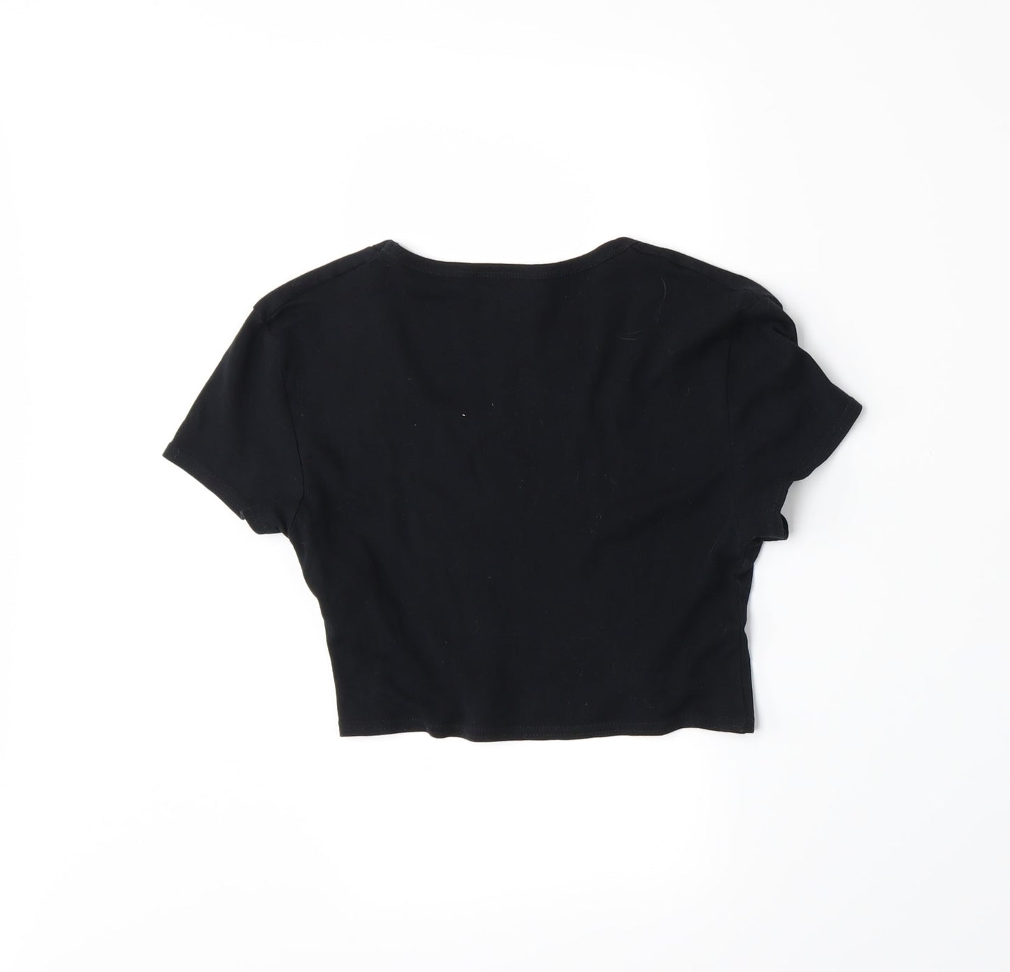 Womens UK Size 8 Topshop Black Basic T-Shirt