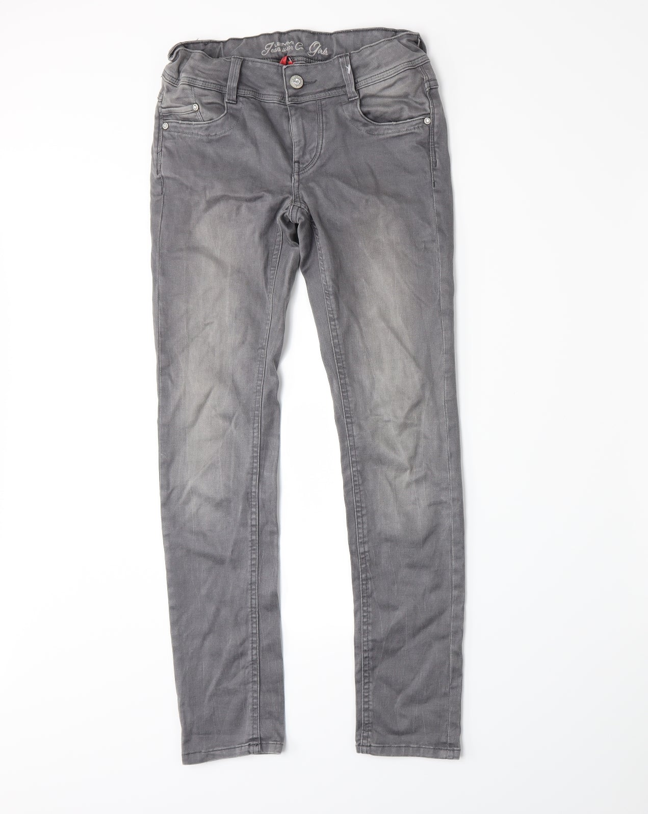 Lemmi Girls Grey  Denim Skinny Jeans Size 12 Years