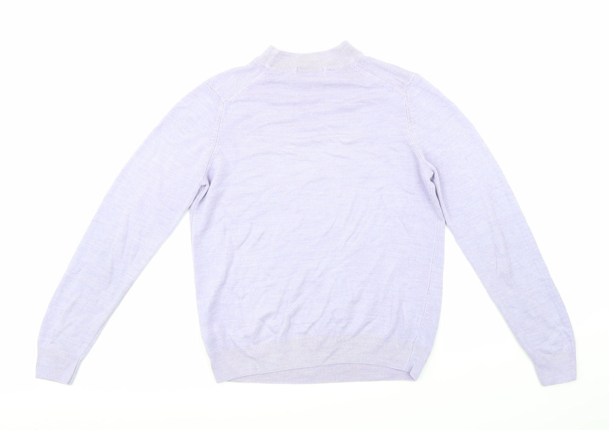 Marks & Spencer Womens Purple  Knit Pullover Jumper Size 14