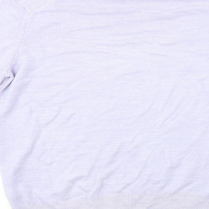Marks & Spencer Womens Purple  Knit Pullover Jumper Size 14