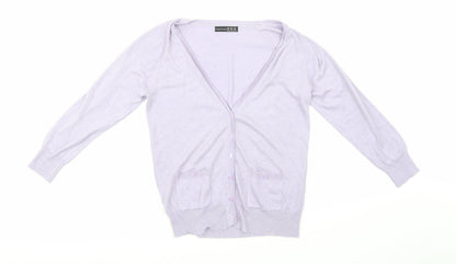 Atmosphere Womens Purple  Knit Cardigan Jumper Size 10