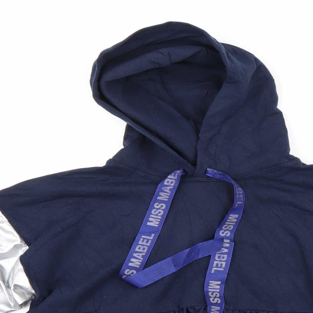 Mabel Doll Girls Blue   Henley Hoodie Size XL