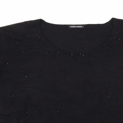 Gerry Weber Womens Black  Knit Pullover Jumper Size 16