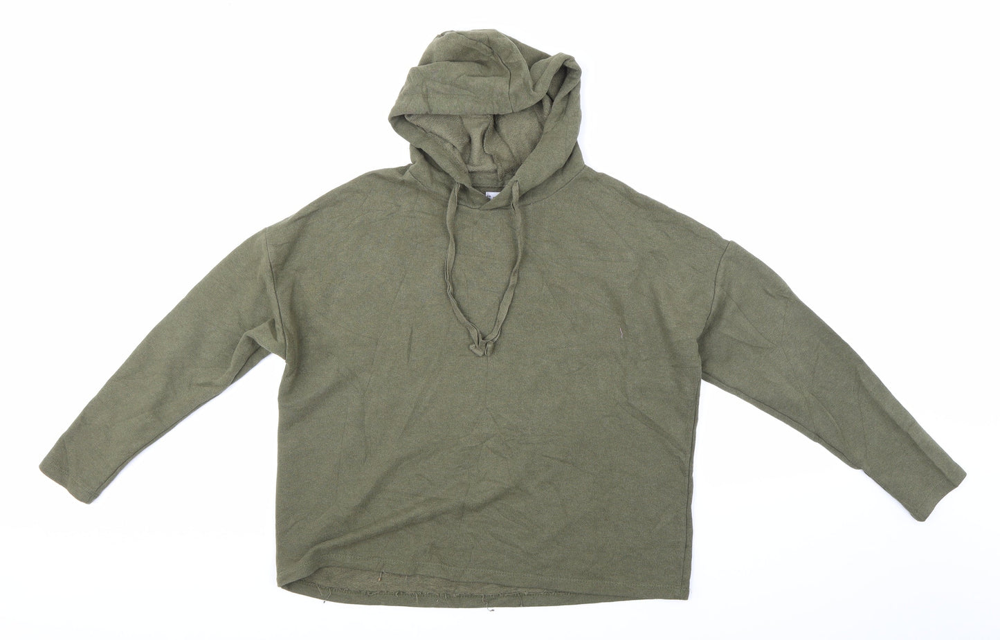 Womens UK Size XS Pull & Bear Green Pullover Hoodie