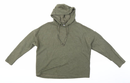 Womens UK Size XS Pull & Bear Green Pullover Hoodie
