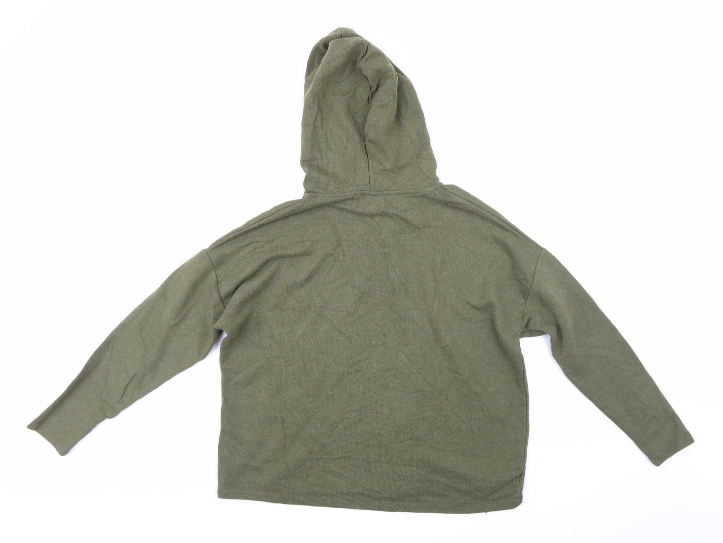 Womens UK Size XS Pull & Bear Green Pullover Hoodie