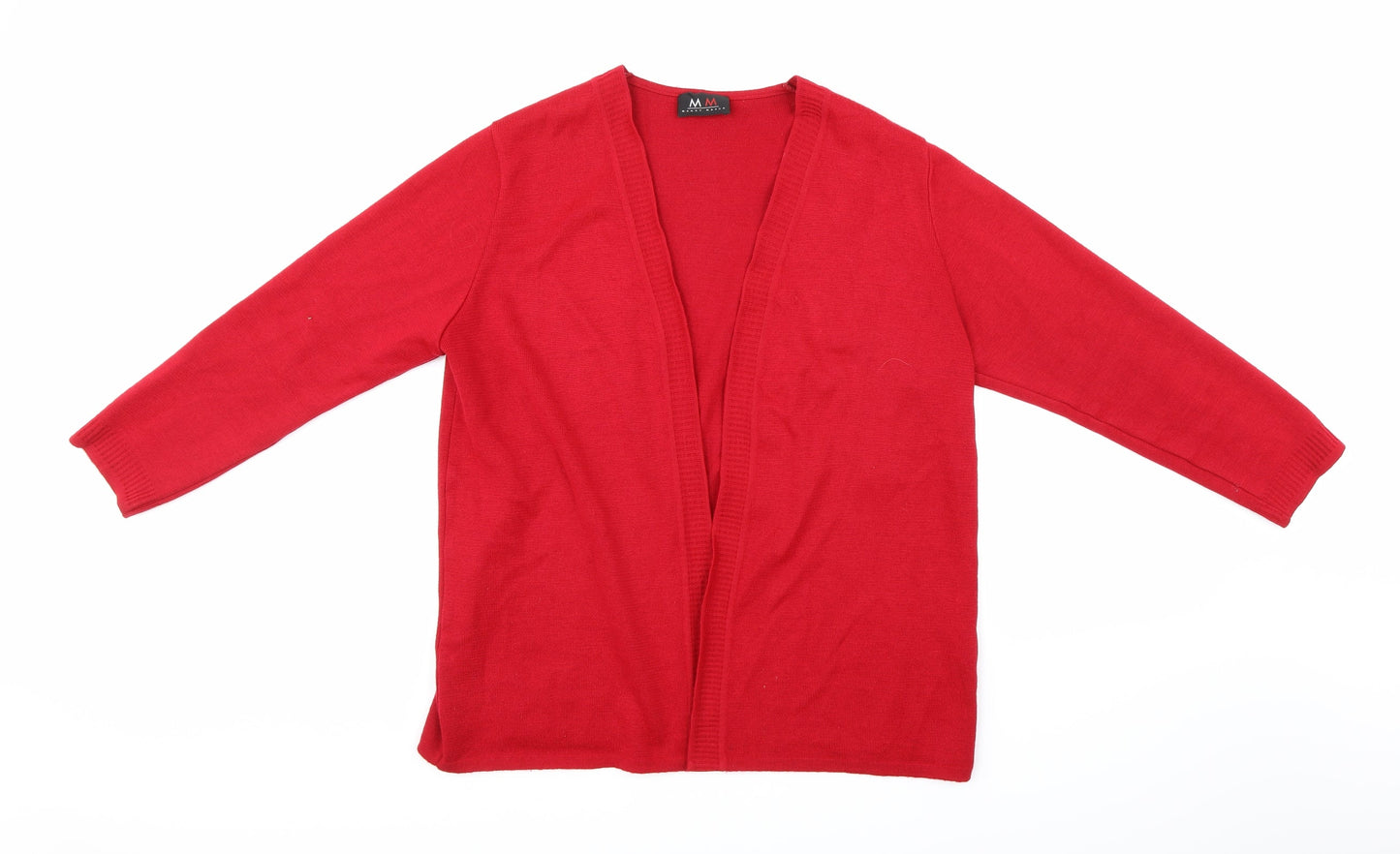 Mandy Marsh Womens Red  Knit Cardigan Jumper Size M