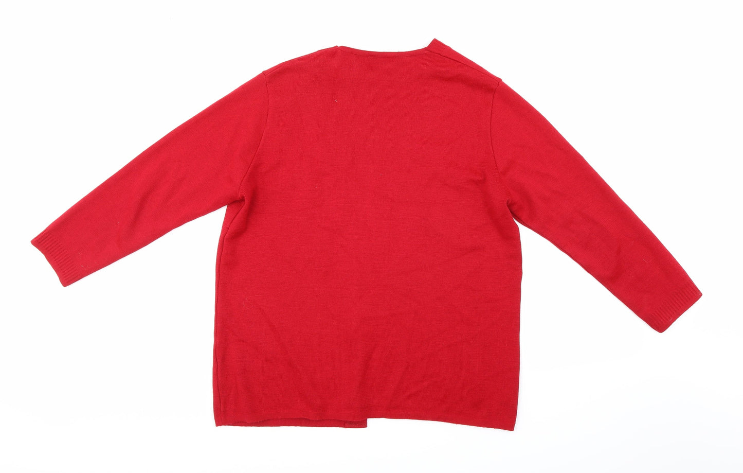 Mandy Marsh Womens Red  Knit Cardigan Jumper Size M