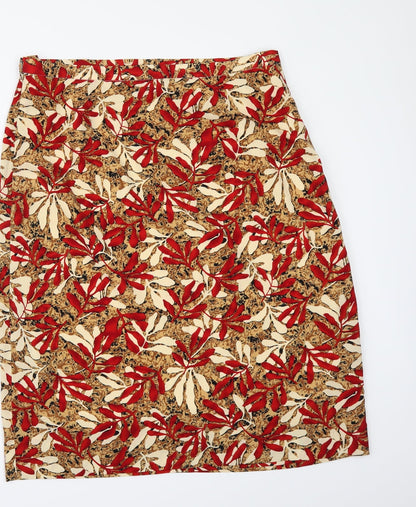Jean Statin Womens Multicoloured Floral  A-Line Skirt Size 36 in
