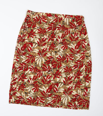 Jean Statin Womens Multicoloured Floral  A-Line Skirt Size 36 in