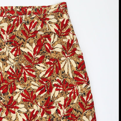 Jean Statin Womens Multicoloured Floral  A-Line Skirt Size 36 in