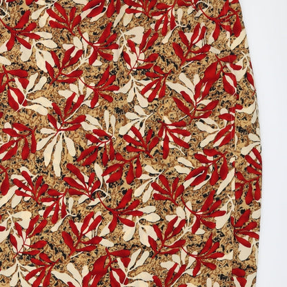 Jean Statin Womens Multicoloured Floral  A-Line Skirt Size 36 in