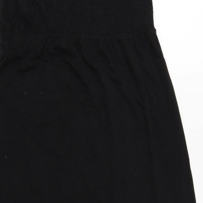 Adini Womens Black Batik  T-Shirt Dress  Size M  - STRAPLESS