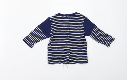 tuc tuc Girls Blue Striped  A-Line  Size 6-9 Months