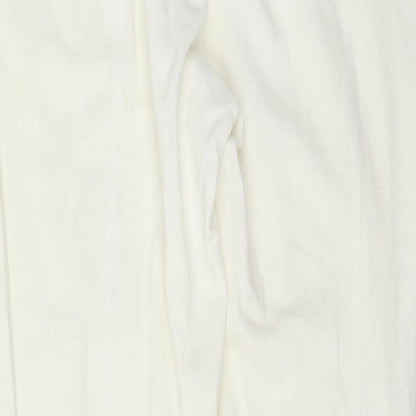 STEPHANIE Womens Ivory   Pedal Pusher Trousers Size L L27 in