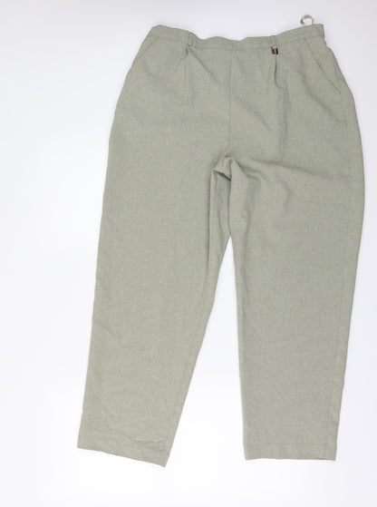 Womens UK Size 18 Classic Regular Fit  Green Trousers