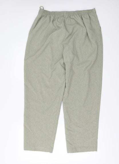 Womens UK Size 18 Classic Regular Fit  Green Trousers