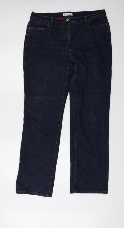 Artigiano Womens Blue  Denim Wide-Leg Jeans Size 36 in L32 in