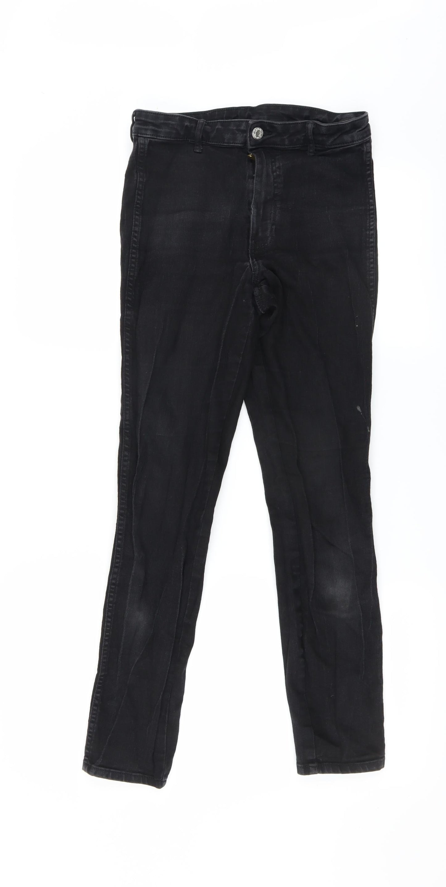 Womens UK Size 10 H&M Regular Fit Skinny Black Jeans