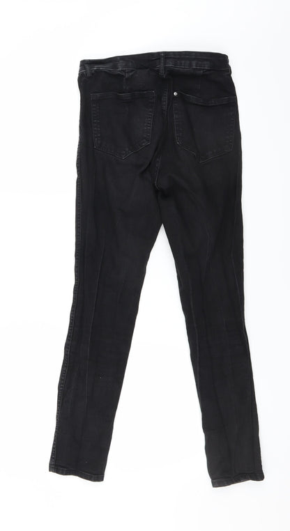 Womens UK Size 10 H&M Regular Fit Skinny Black Jeans