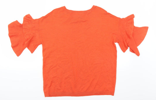 Sainsburys Womens Orange   Pullover Jumper Size 14