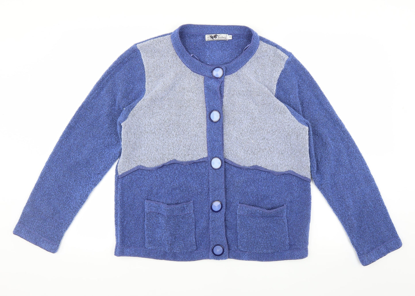 Pure & Natural Womens Blue   Cardigan Jumper Size M