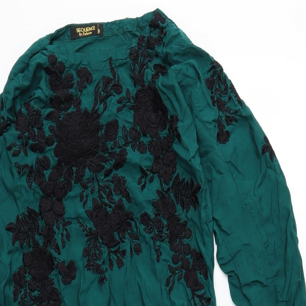 SEQUENCE  Womens Grey Floral  Shift  Size S