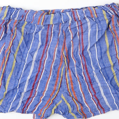 Studio Womens Blue Striped  Bermuda Shorts Size L