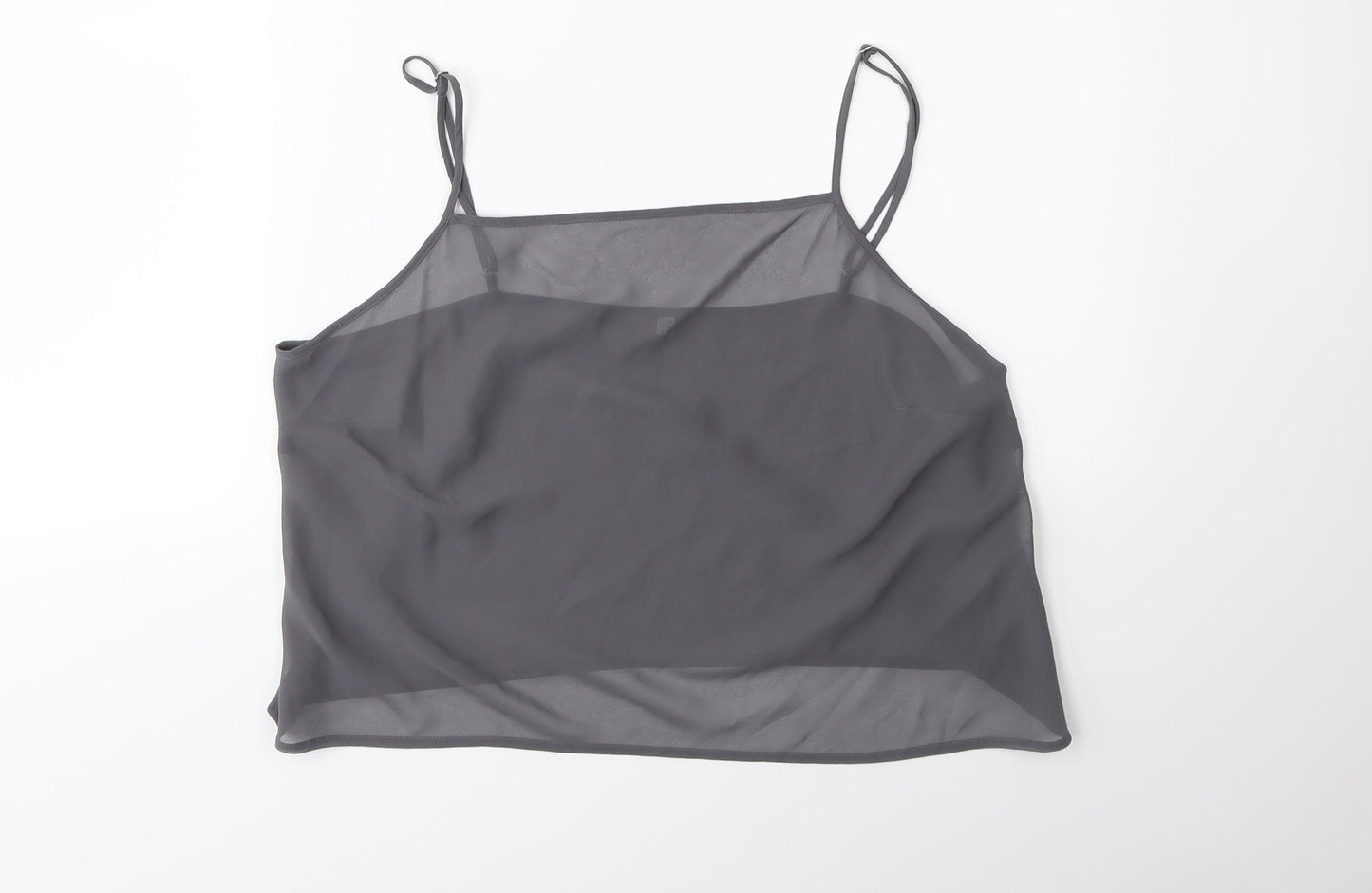 Womens UK Size 14 Preworn Grey Basic Blouse