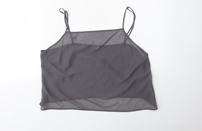 Womens UK Size 14 Preworn Grey Basic Blouse