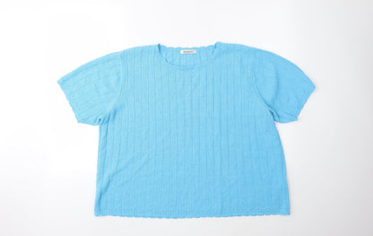 Berkertex Womens Blue  Knit Pullover Jumper Size 18