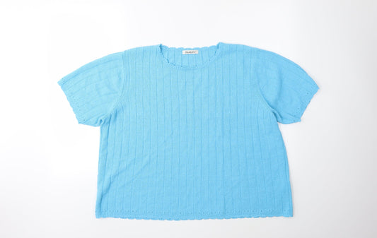 Berkertex Womens Blue  Knit Pullover Jumper Size 18