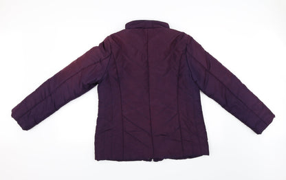 Womens UK Size 14 BHS Purple Puffer Jacket