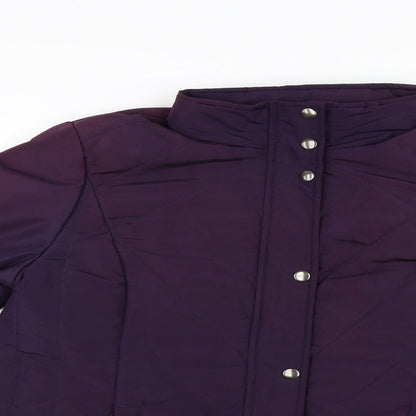 Womens UK Size 14 BHS Purple Puffer Jacket