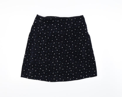 Maine New England Womens Blue  Corduroy A-Line Skirt Size 33 in