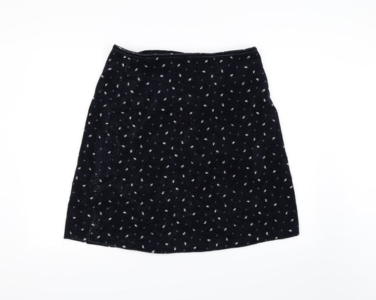 Maine New England Womens Blue  Corduroy A-Line Skirt Size 33 in