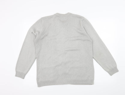 Elegant Collection Womens Grey  Knit Cardigan Jumper Size M