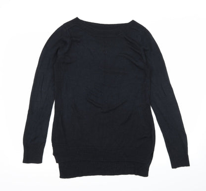 Preworn Womens Black  Knit Pullover Jumper Size 8