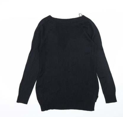 Preworn Womens Black  Knit Pullover Jumper Size 8