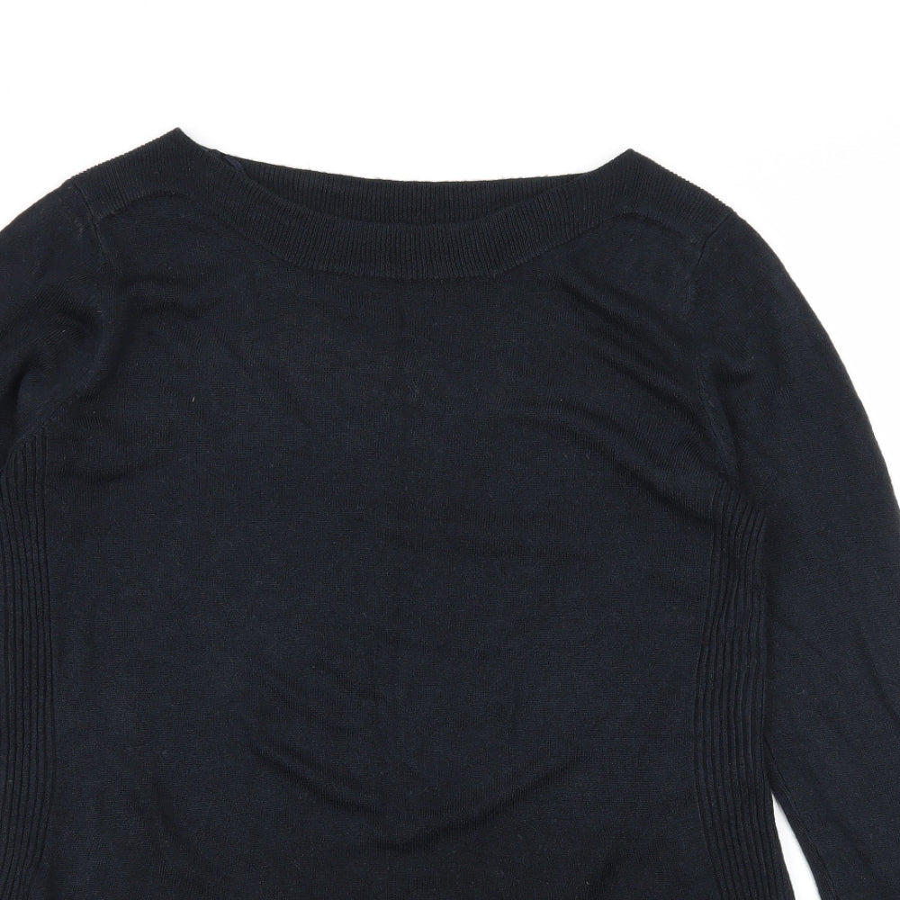 Preworn Womens Black  Knit Pullover Jumper Size 8