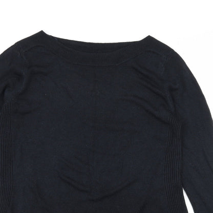 Preworn Womens Black  Knit Pullover Jumper Size 8