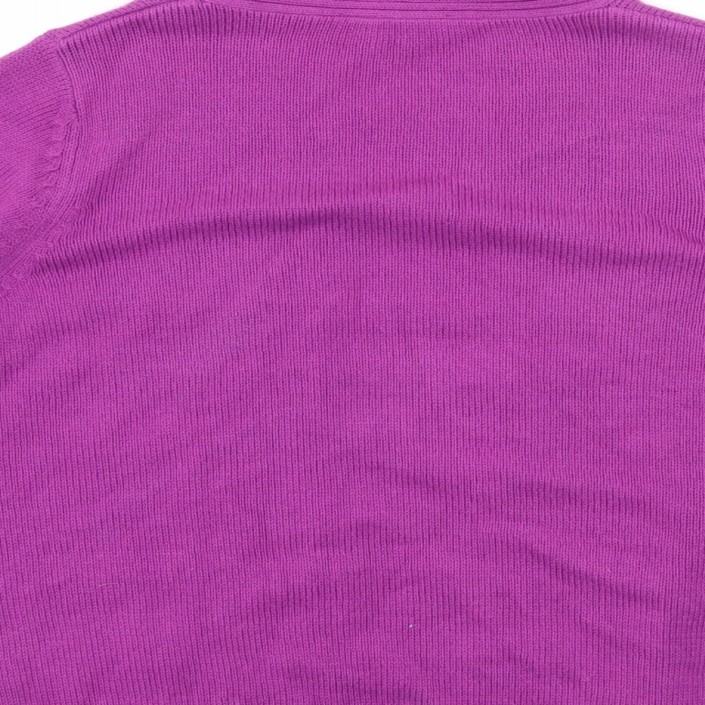 BHS Womens Purple  Knit Cardigan Jumper Size 10