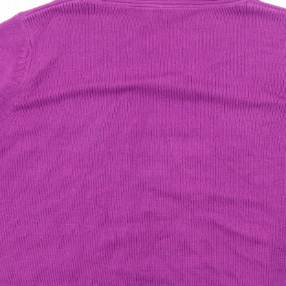 BHS Womens Purple  Knit Cardigan Jumper Size 10