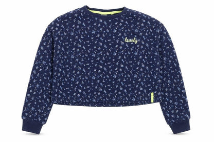 Next Girls Blue Floral Jersey Pullover Sweatshirt Size 12 Years  - Lovely