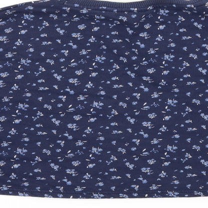 NEXT Girls Blue Floral Jersey Pullover Sweatshirt Size 12 Years  - Lovely