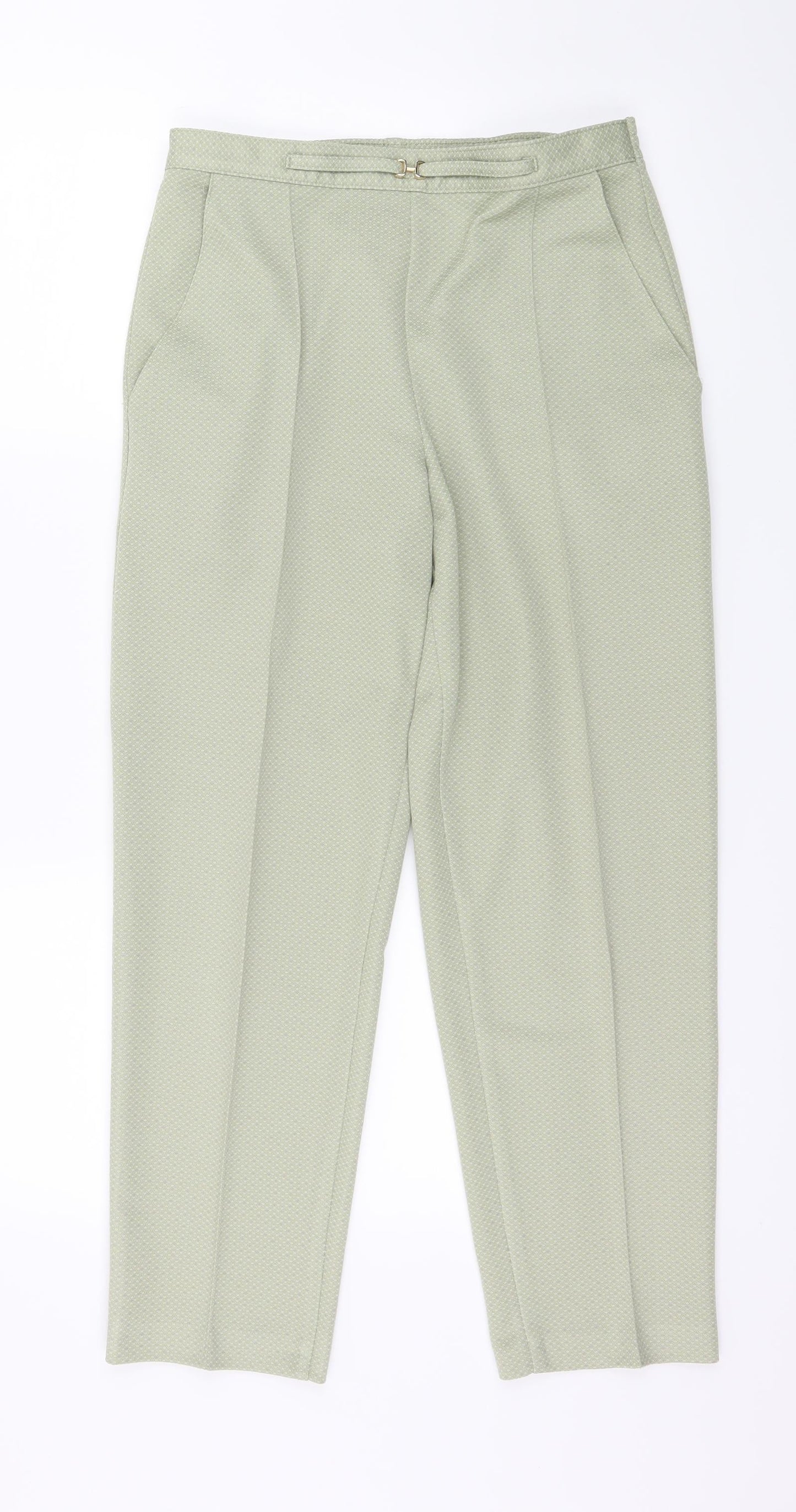Womens UK Size 10 Marks and Spencer Regular Fit  Green Trousers