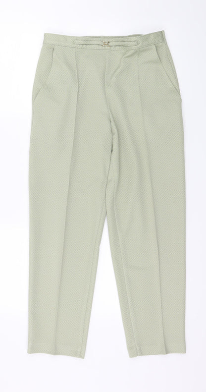 Womens UK Size 10 Marks and Spencer Regular Fit  Green Trousers