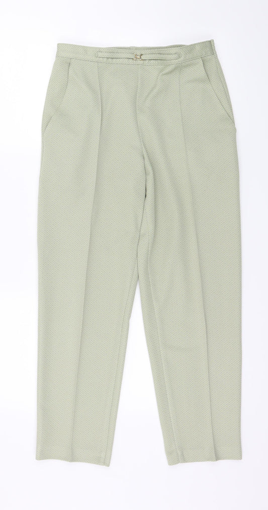 Womens UK Size 10 Marks and Spencer Regular Fit  Green Trousers