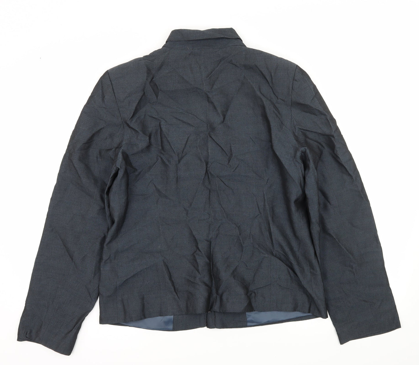 Womens UK Size 12 BHS Blue Biker Coat