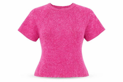 Womens UK Size S Preworn Pink Basic T-Shirt